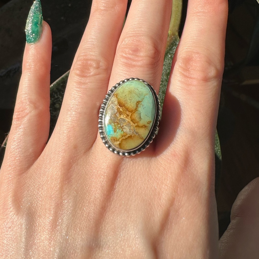 Navajo Sonoran Gold Sterling Silver Ring by Scott Skeets